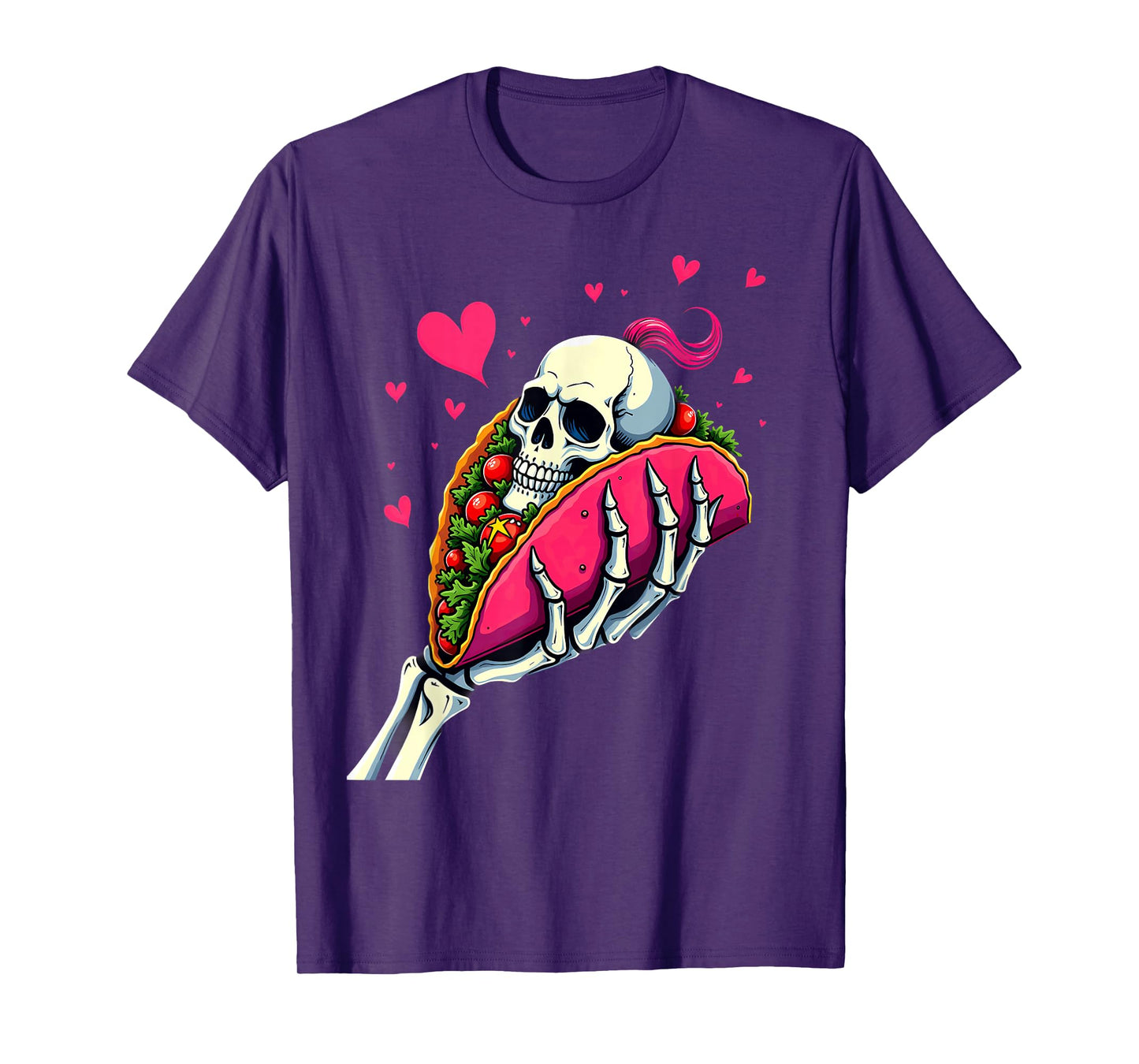 Creepy Skeleton Hand Holding A Taco Halloween T-Shirt