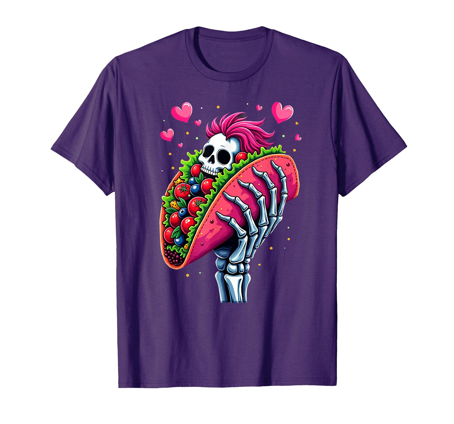 Creepy Skeleton Hand Holding A Taco Halloween T-Shirt