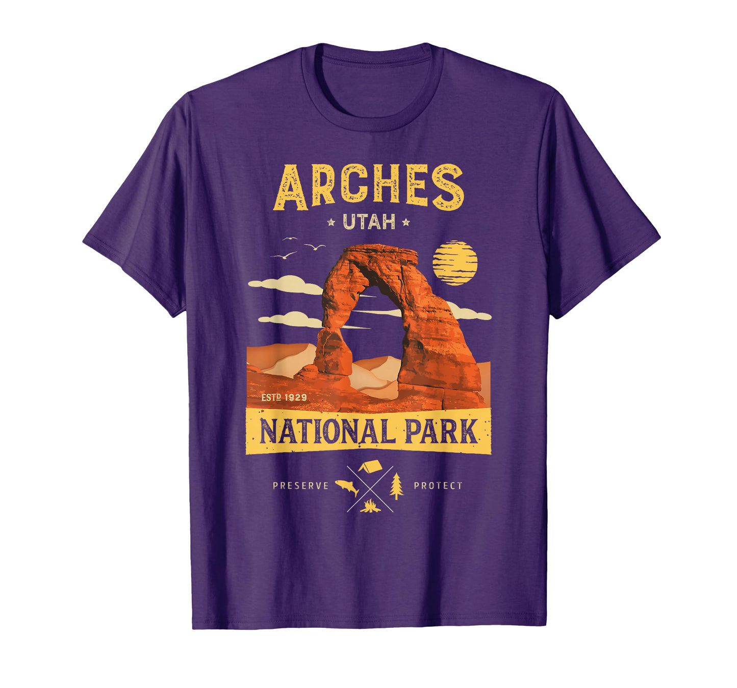 Arches National Park T Shirt Delicate Arch Vintage Utah Gift T-Shirt