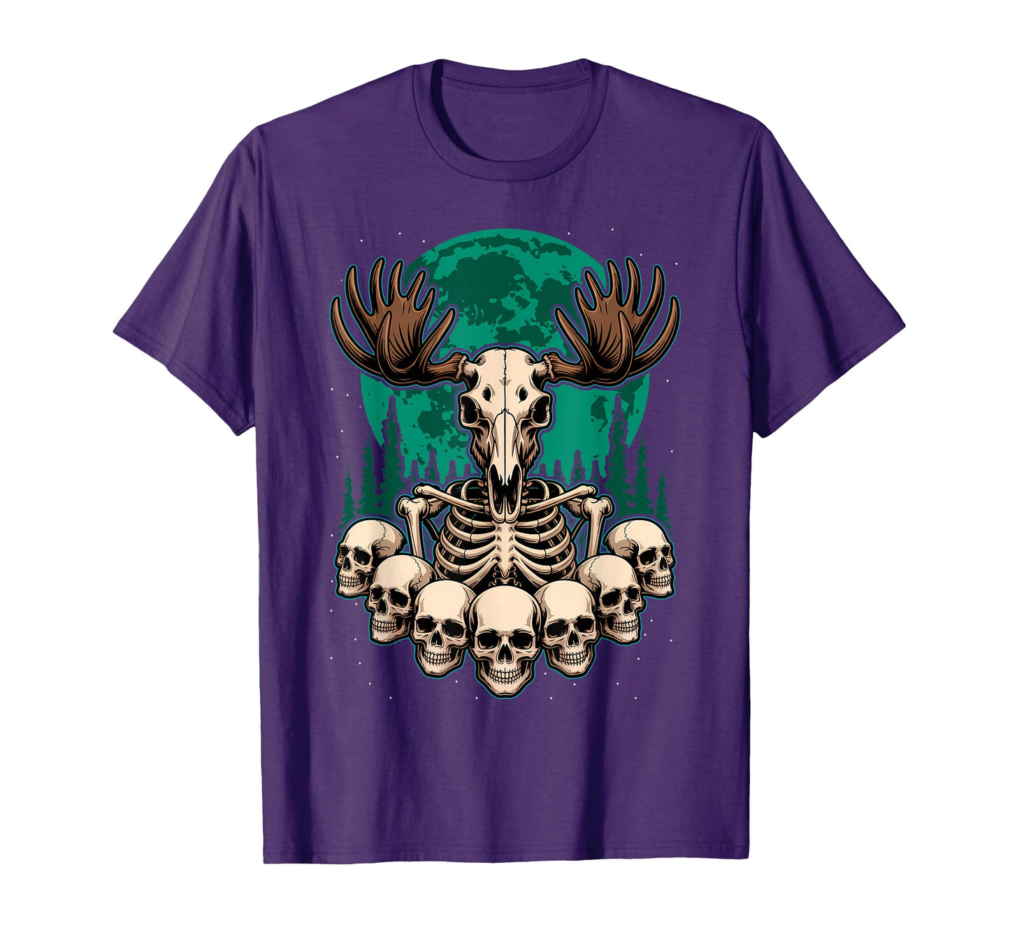Cool Moose Skeleton Halloween Christmas Birthday T-Shirt