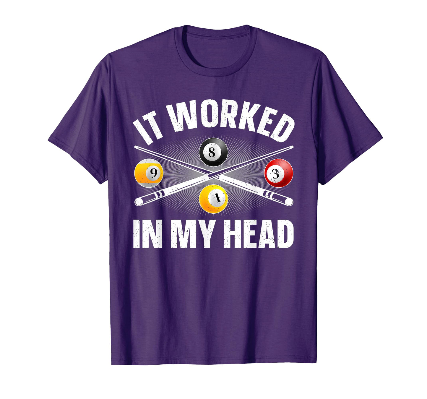 Funny Pool Design For Men Women Billiards Lover Pool Player T-Shirt