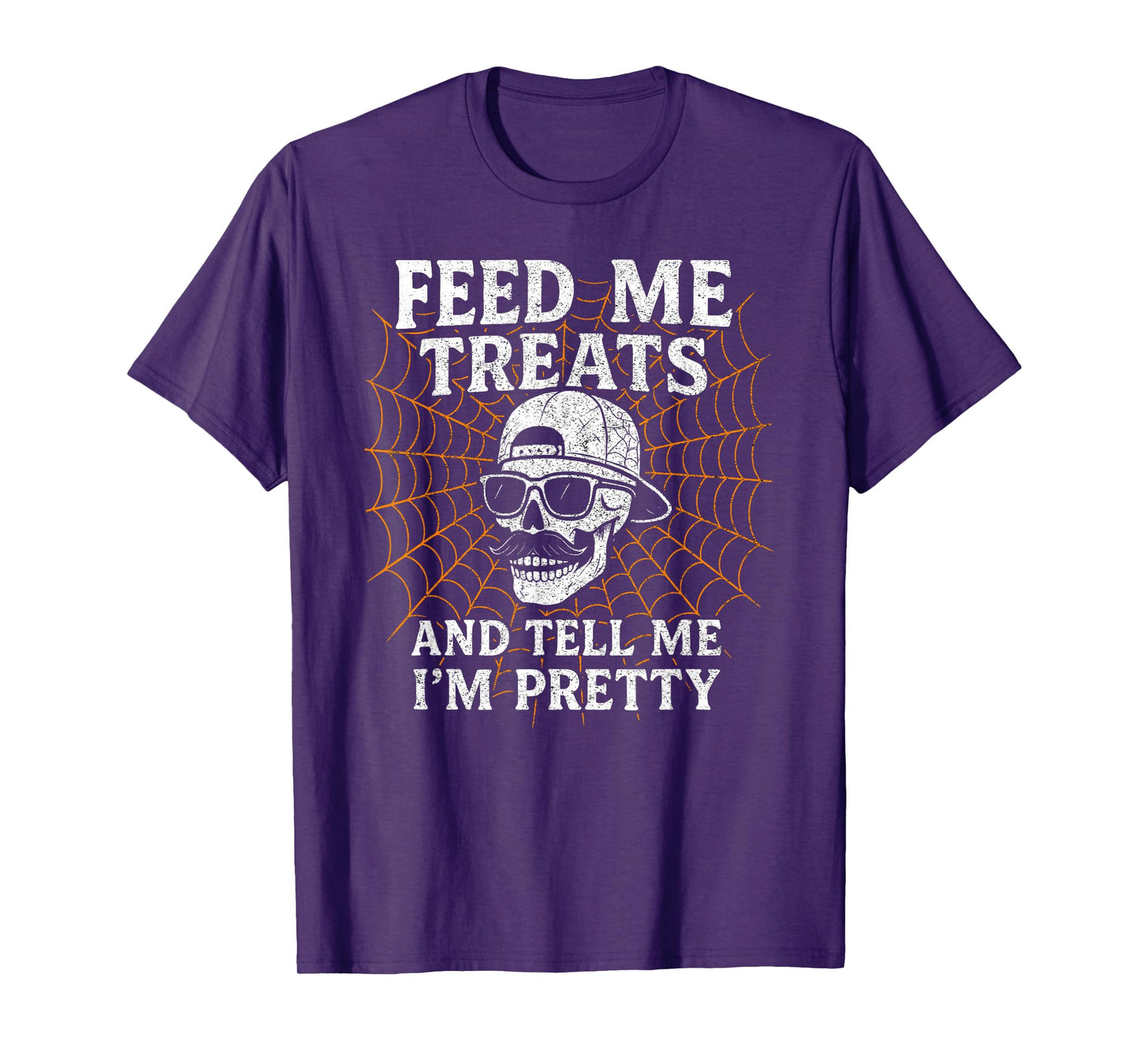 Skeleton Papa, Feed Me Treats, Funny Halloween Dad Men T-Shirt