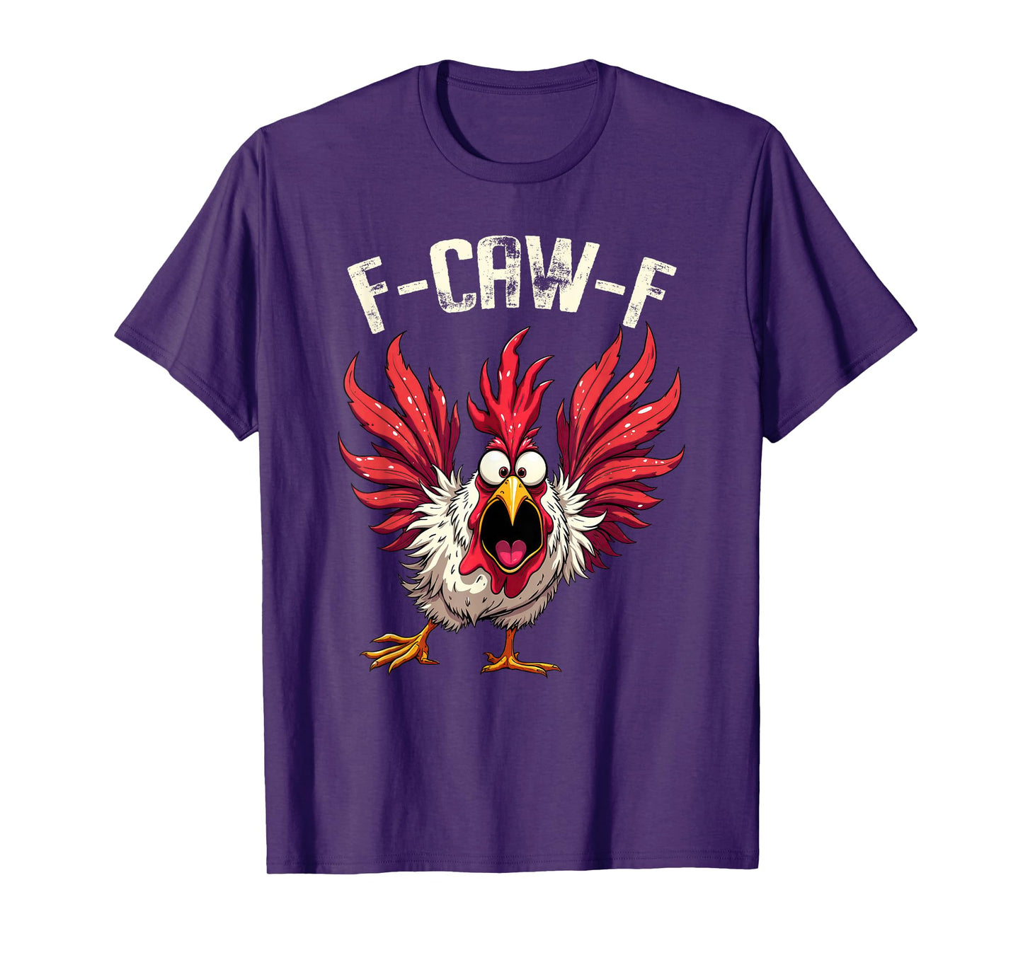 F-Caw-F Funny Halloween Chicken Humor Angry Rooster Meme T-Shirt