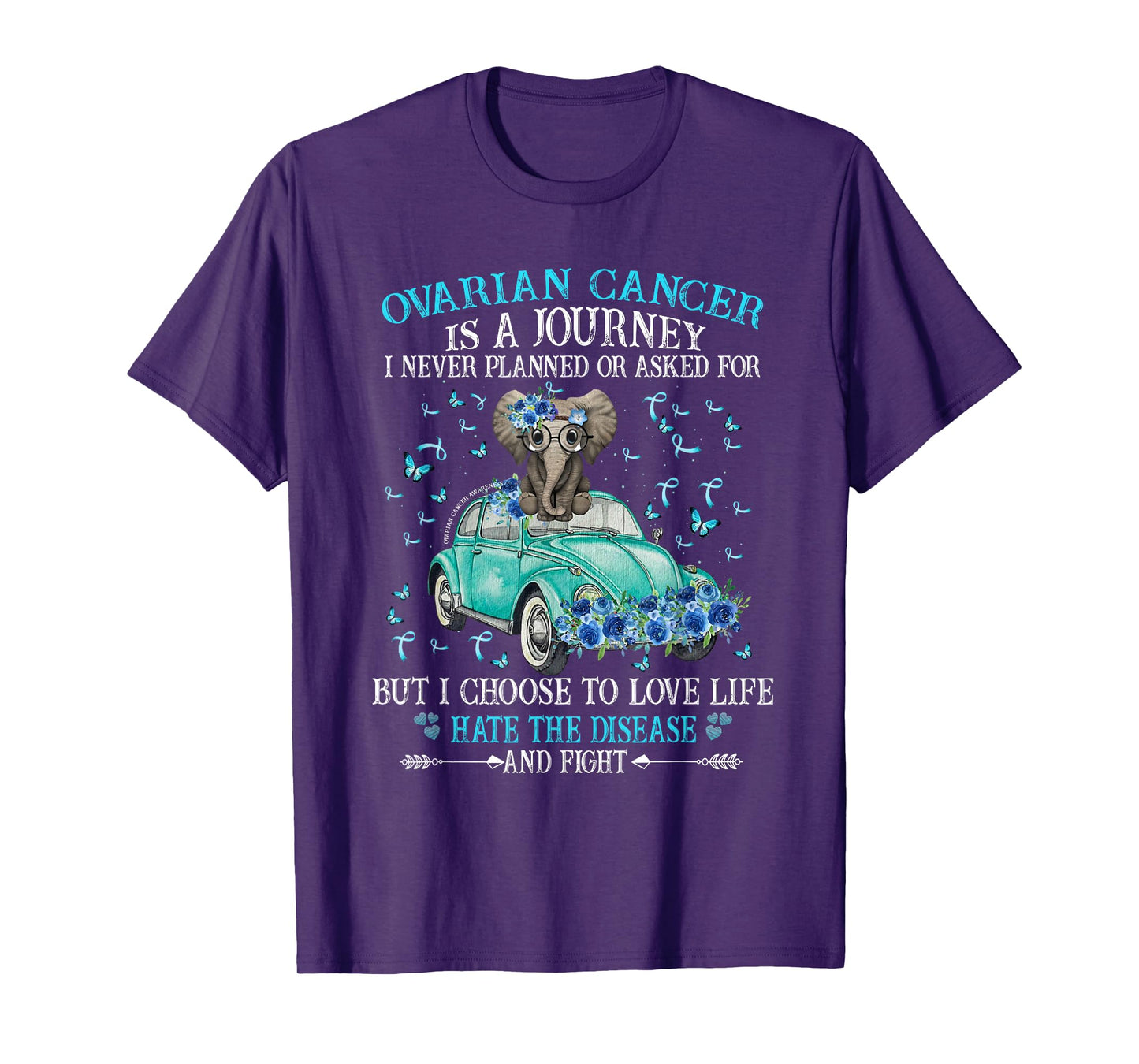 Elephant ovarian cancer, Ovarian awareness T-Shirt
