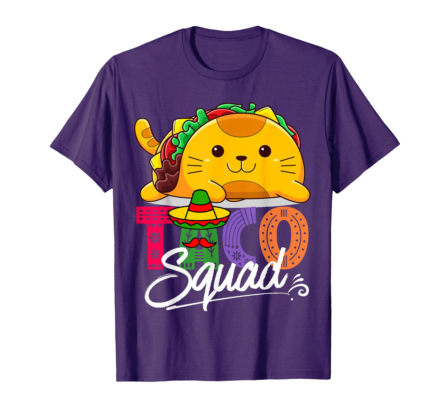 Cat Taco Squad Cinco De Mayo Cute Funny Mexican Food Lover T-Shirt