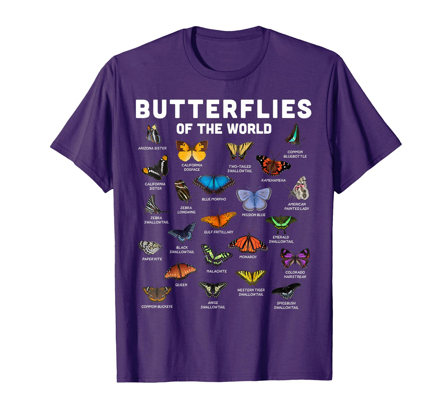 Butterfly Shirt Butterflies Of The World Butterfly Lover T-Shirt