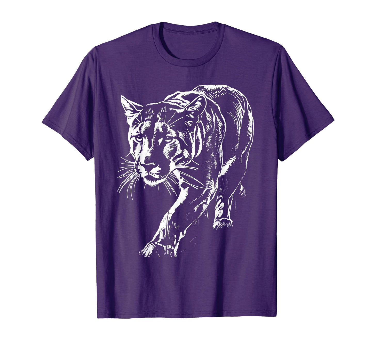 Cougar Face Cougars Mountain Lion Big Cat Animal Vintage T-Shirt