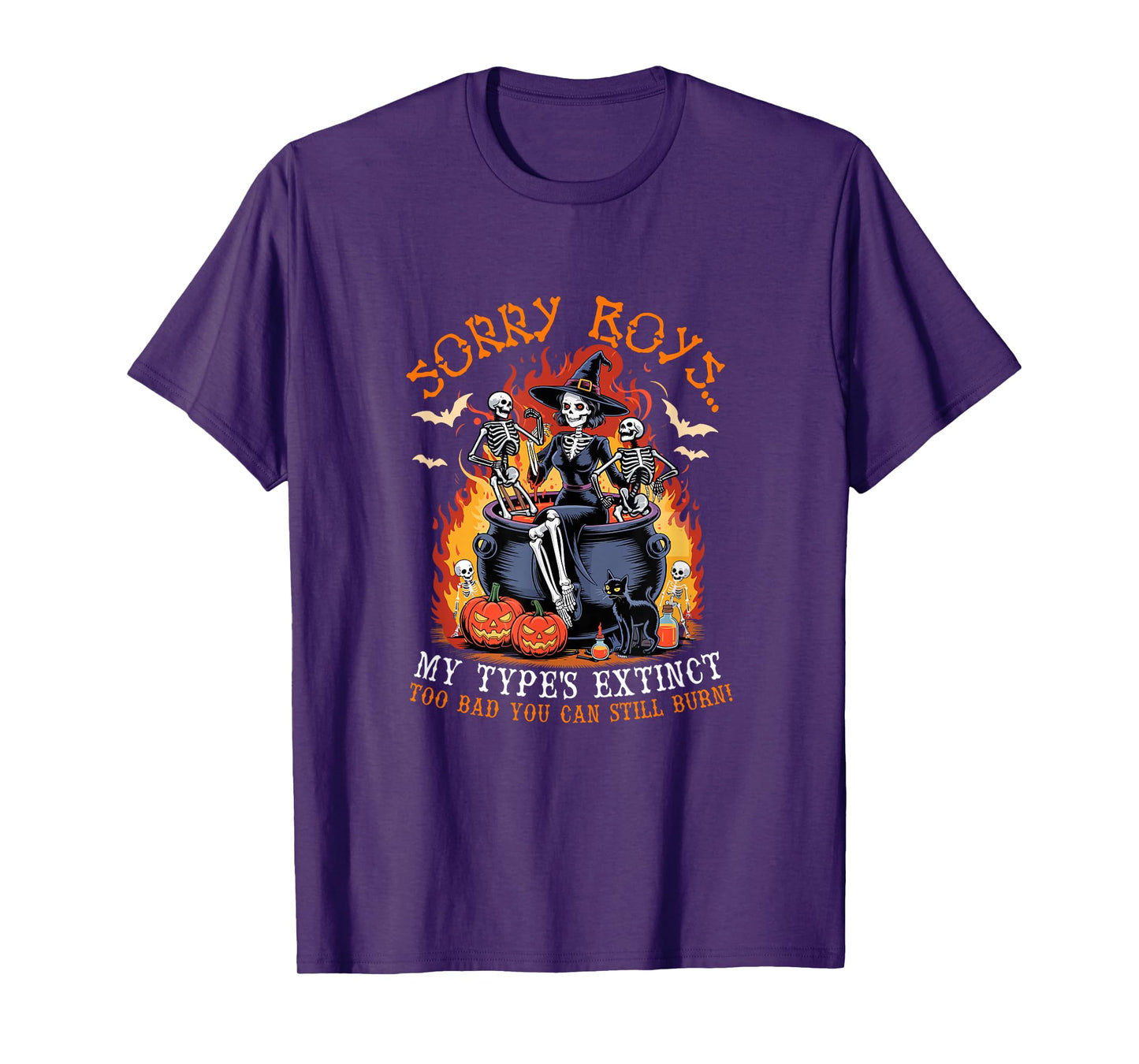 My Type's Extinct Sarcastic Burn Halloween Witch Joke Boys T-Shirt