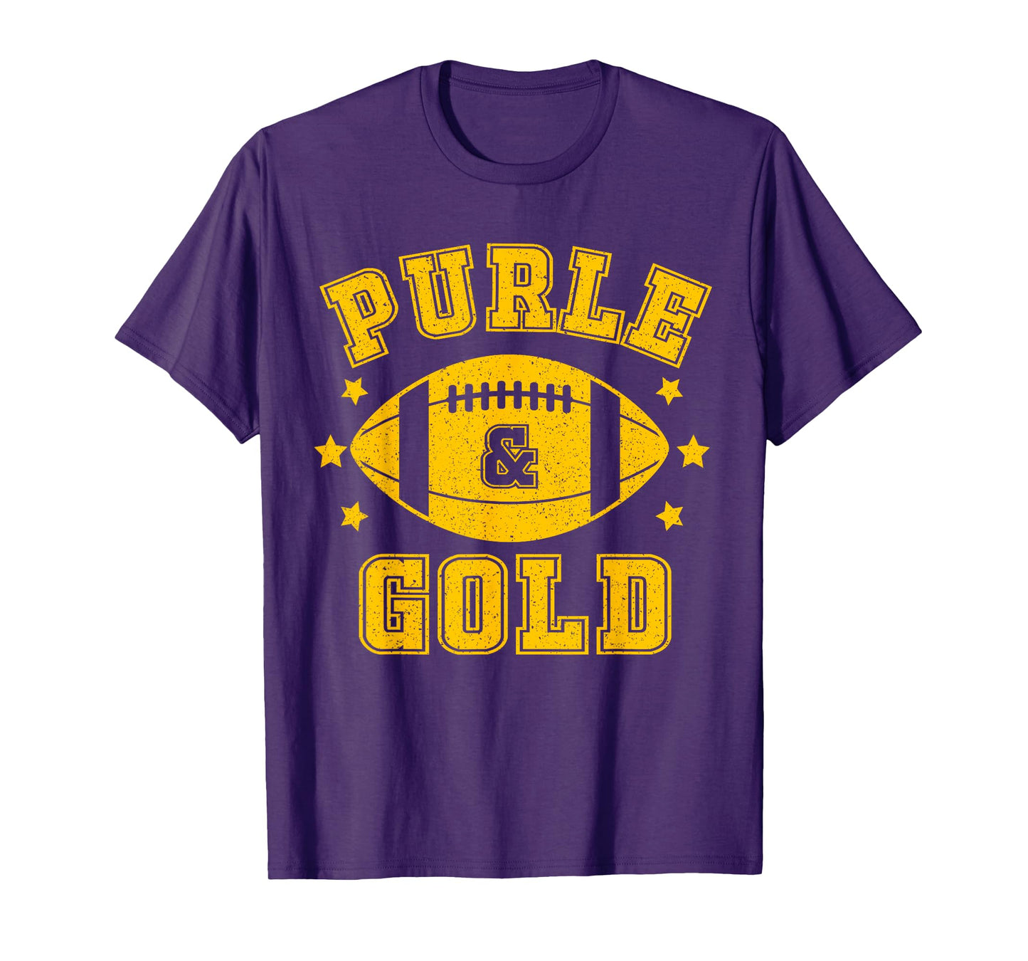 On Gameday Football We Wear Purple And Gold School Spirit T-Shirt
