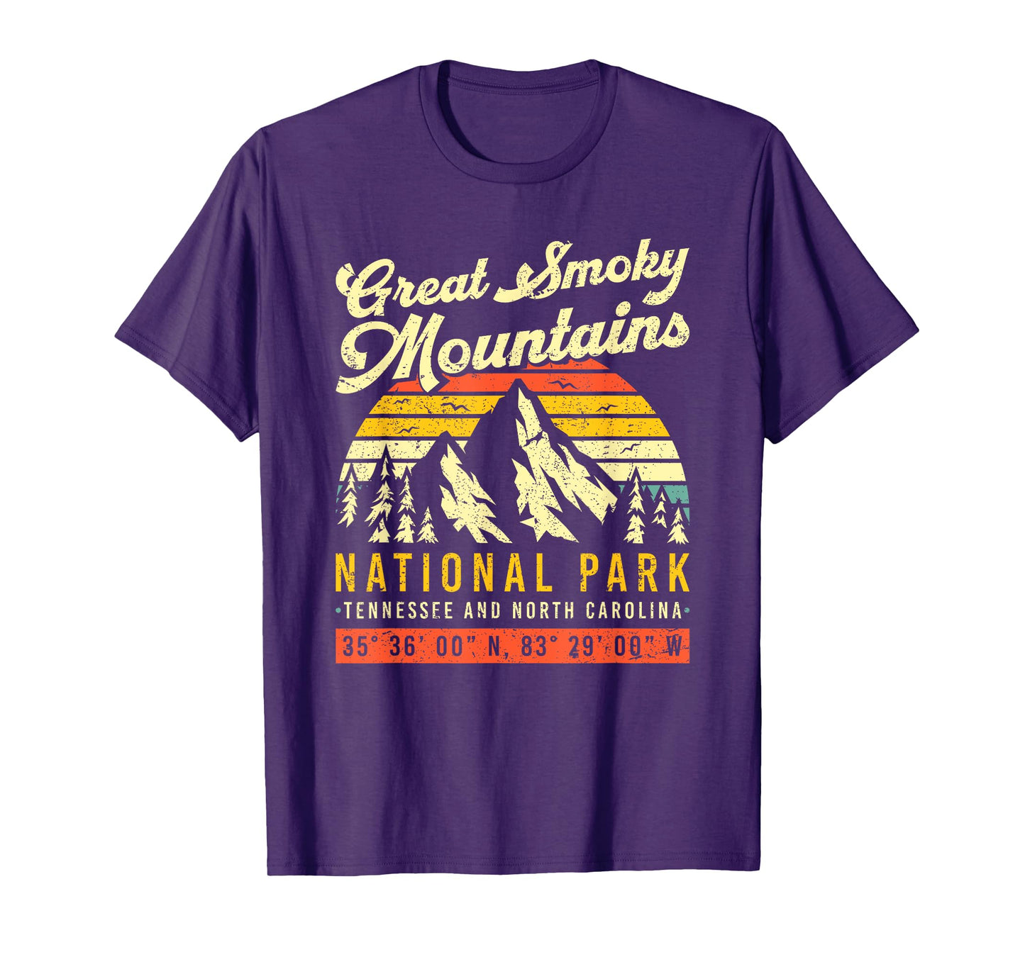 Smoky Mountains Tennessee NC Vintage Retro National Park T-Shirt