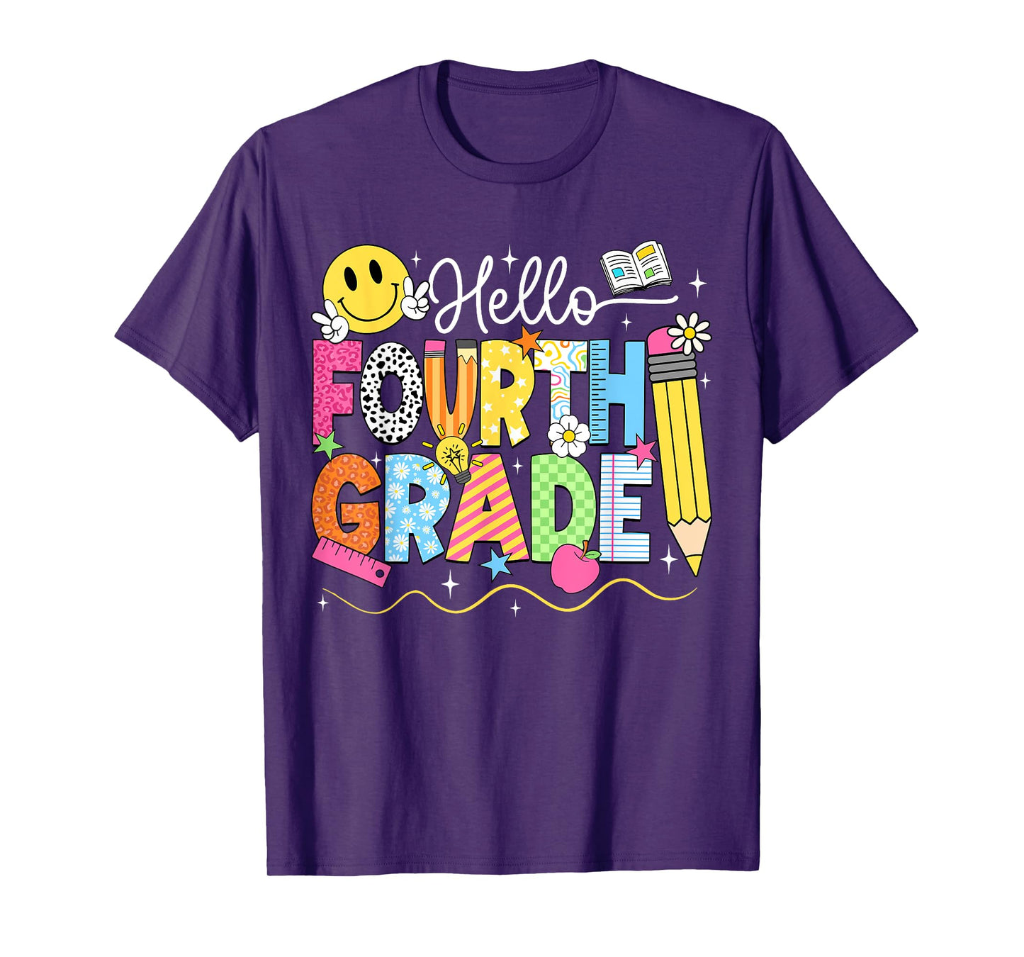 Hello Fourth Grade Team 4th Grade Back To School Teacher Kid T-Shirt