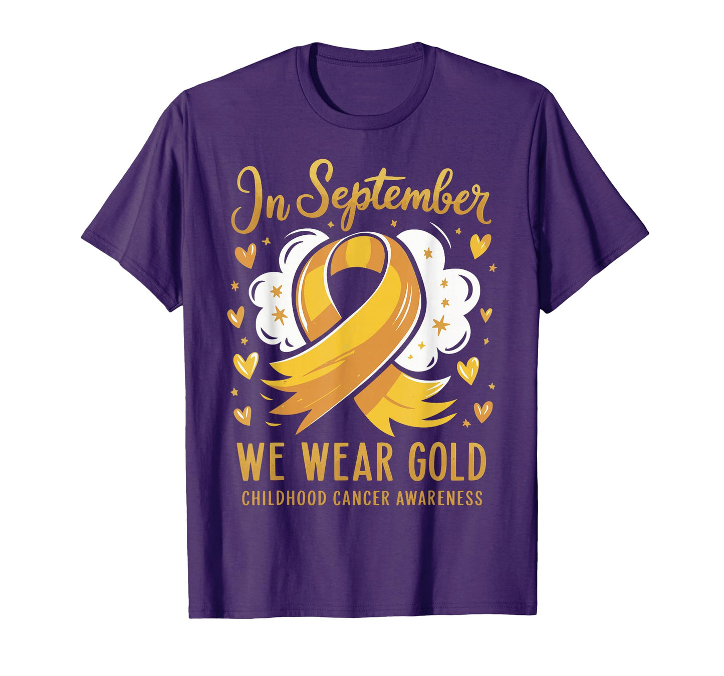 In September We Wear Gold Childhood Cancer Awareness T-Shirt