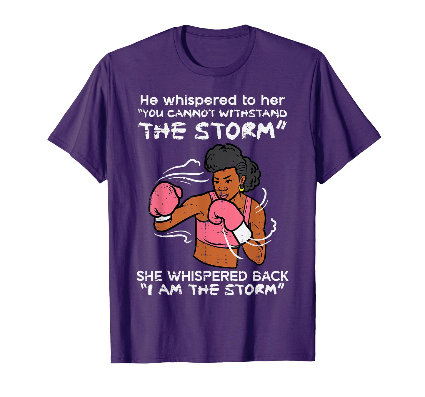 I Am The Storm Black African Woman Breast Cancer Awareness T-Shirt