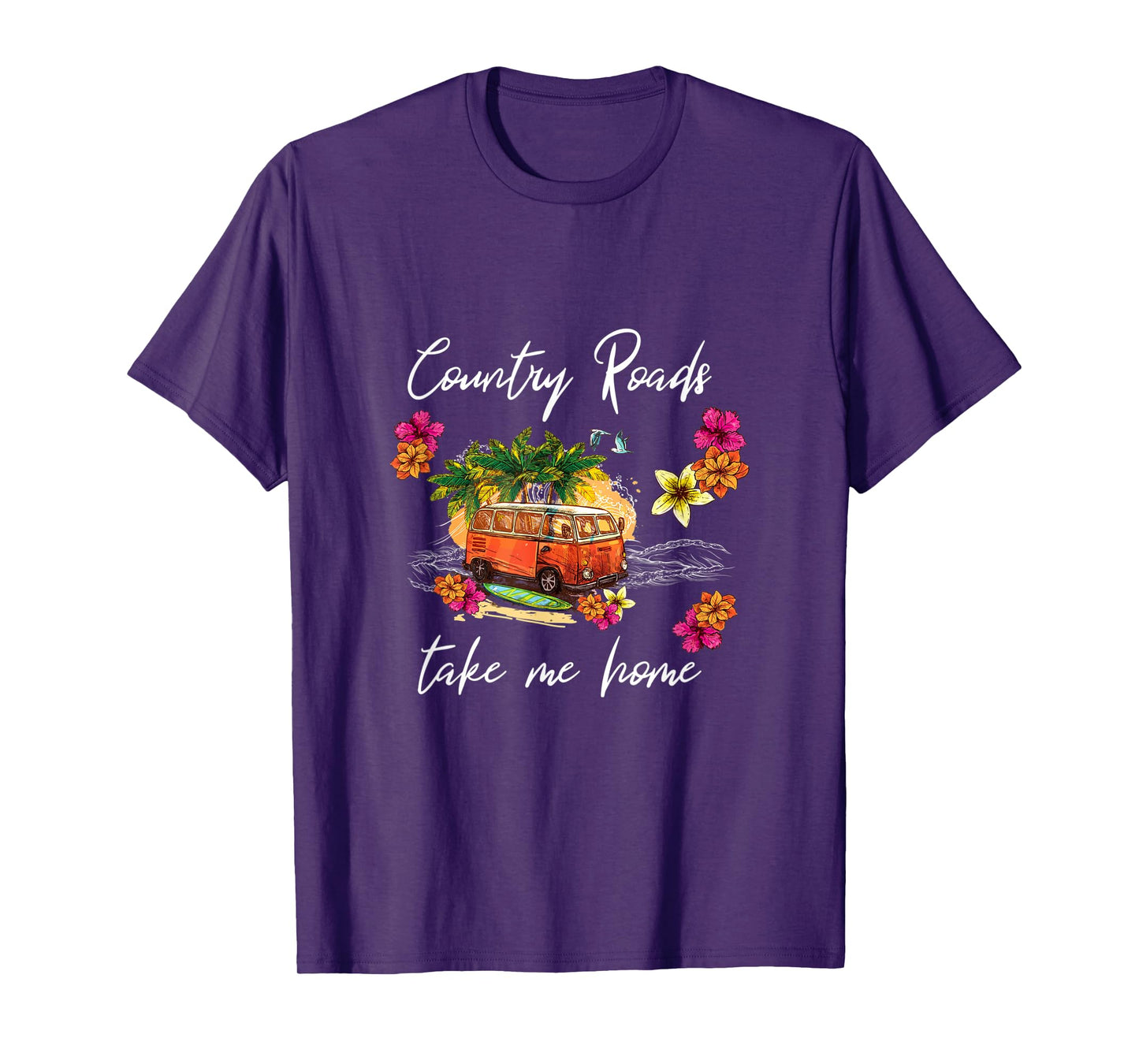 Country roads take me home Surf bus T-Shirt