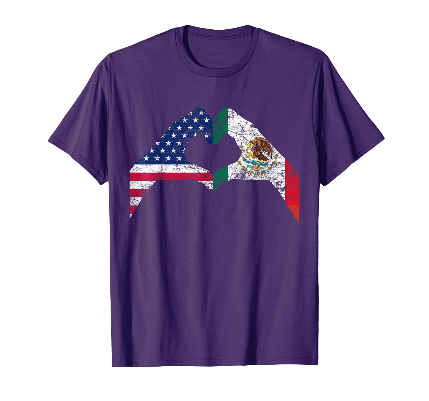 America Mexico Flag Vintage Mexican Roots American T-Shirt
