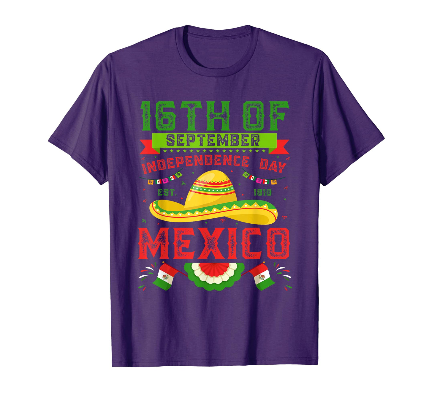 16th Of September 1810 Mexico Independence Day Mexican Flag T-Shirt