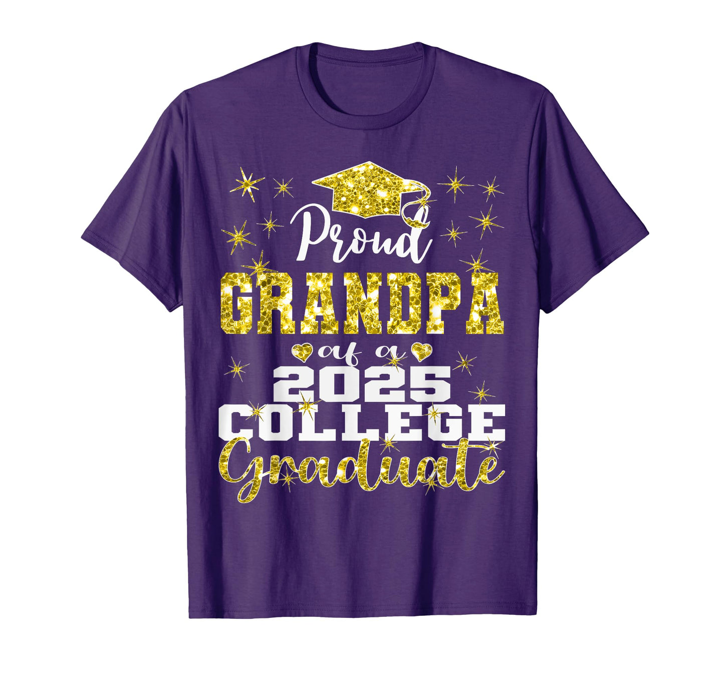Proud Grandpa of 2025 College Graduate Family 25 Graduation T-Shirt