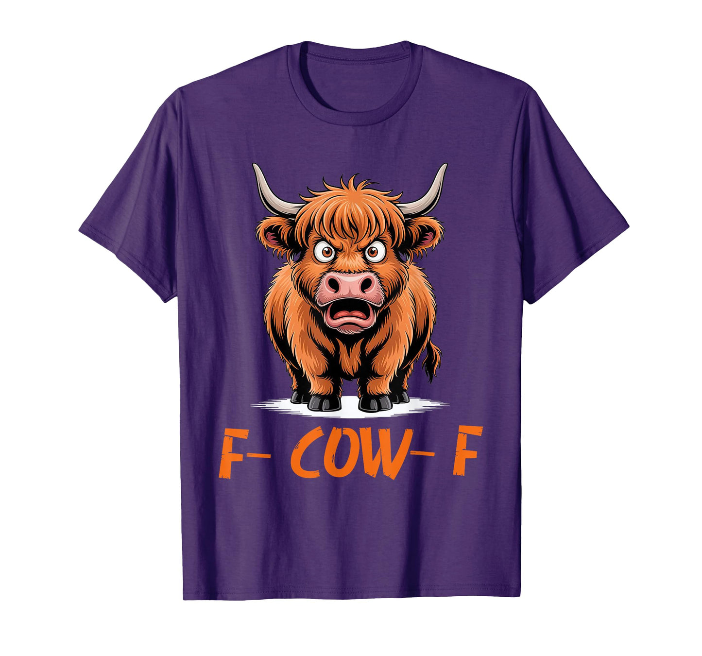 Cow F-Cow-F Funny F-Caw-F Highland Cow Adult Humor Meme Men T-Shirt