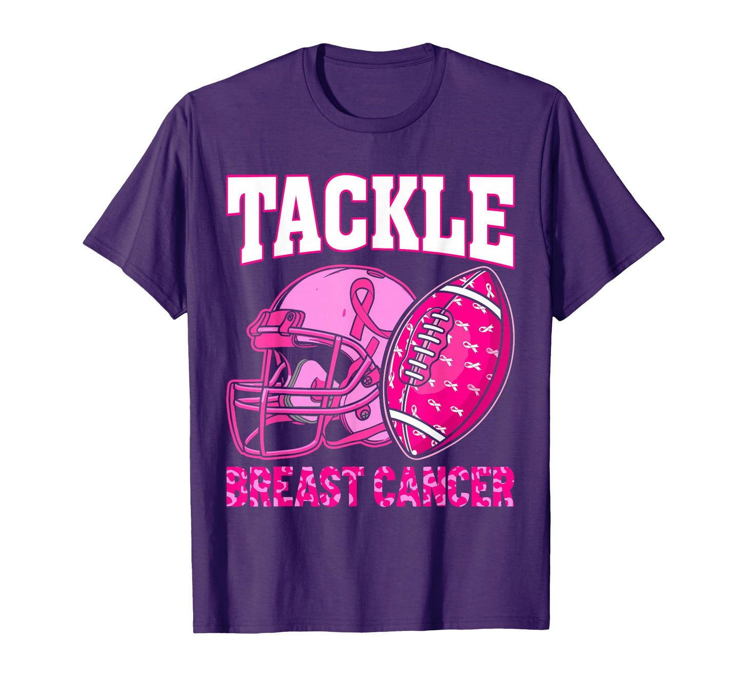 Tackle Breast Cancer Awareness American Football Women Kids T-Shirt