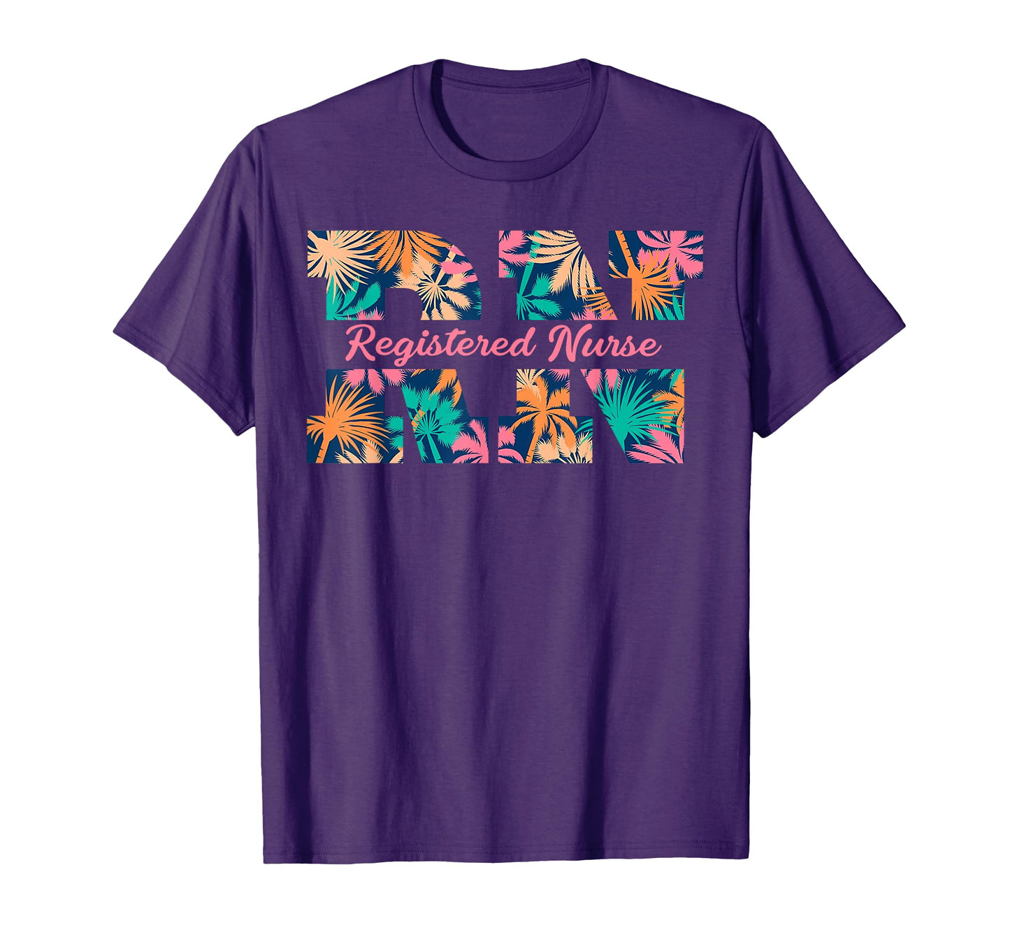 RN Aloha Nurse Tropical Flowers Summer Hawaii RN Beach Vibes T-Shirt for Men Women