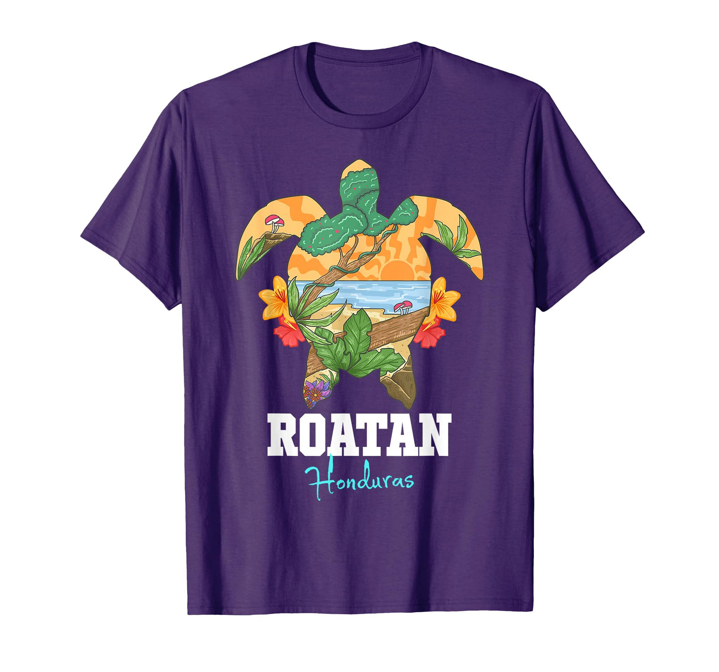 Roatan Bay Islands Honduras Turtle Souvenir T-Shirt