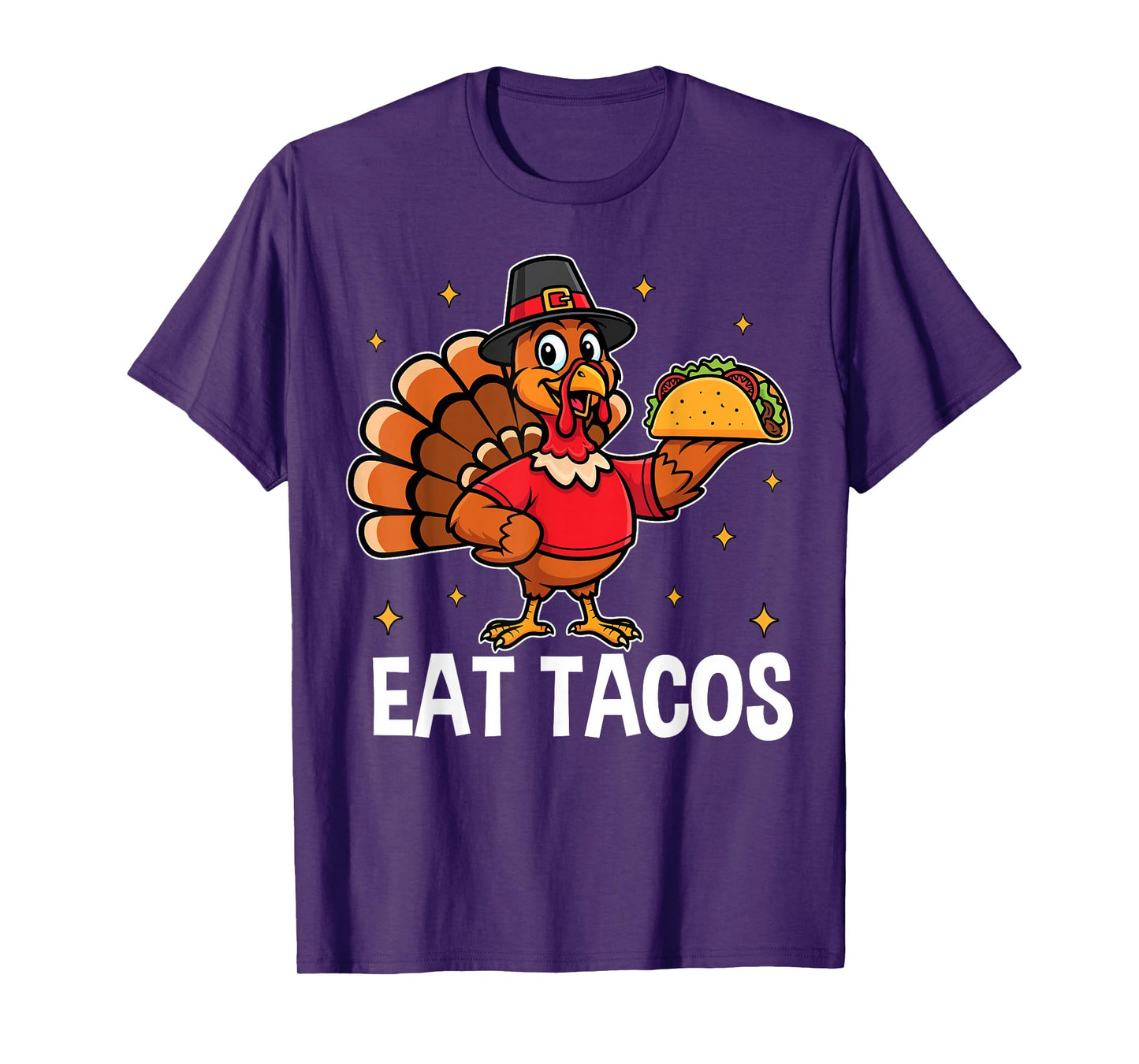Thanksgiving Funny Turkey Eat Tacos Mexican Fun T-Shirt