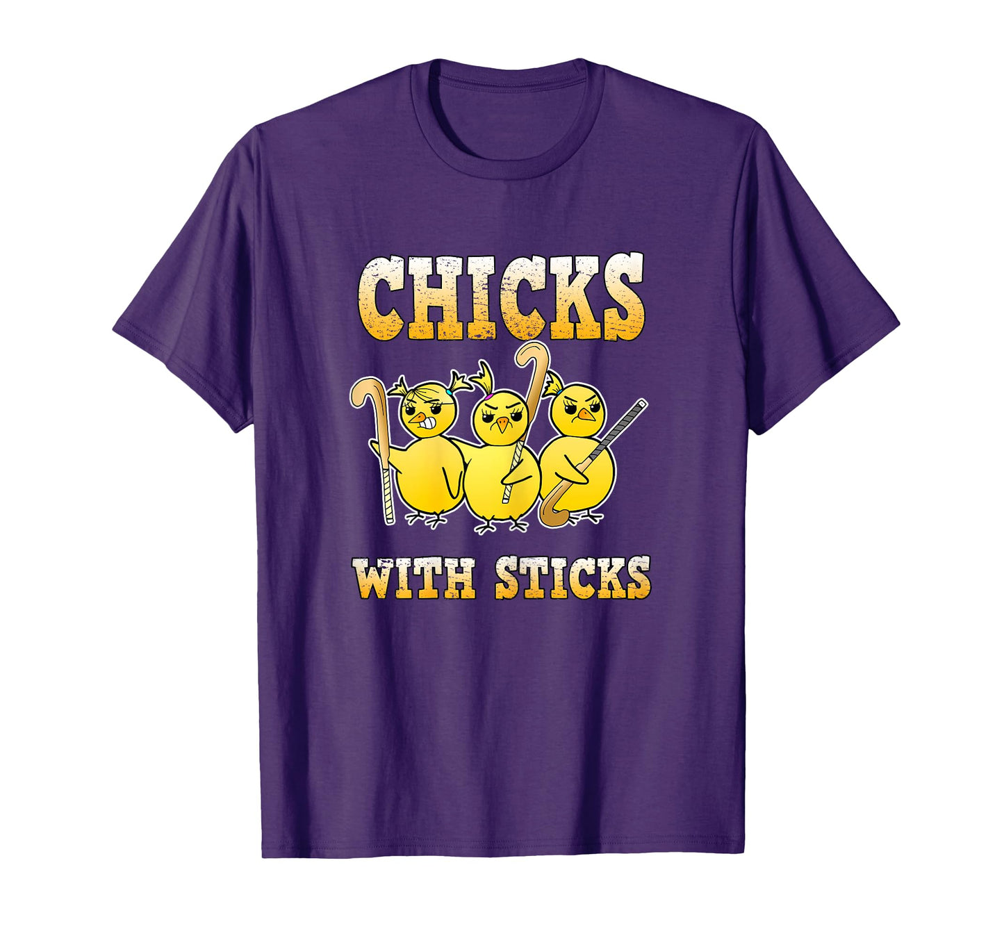 Field Hockey T Shirt Funny Chicks With Sticks Tee Girls T-Shirt