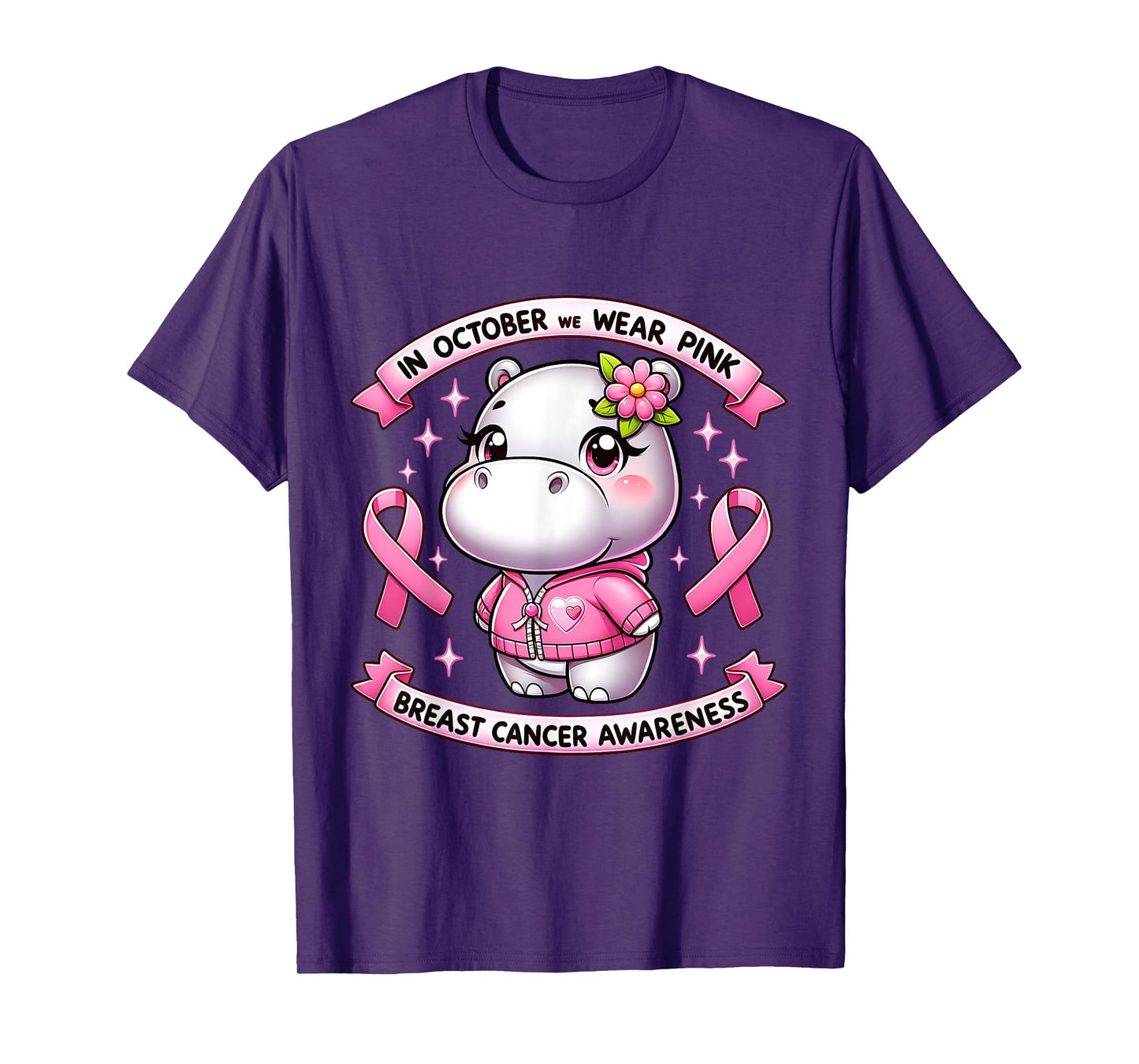 In October We Wear Pink Breast Cancer Awareness Month 2024 T-Shirt