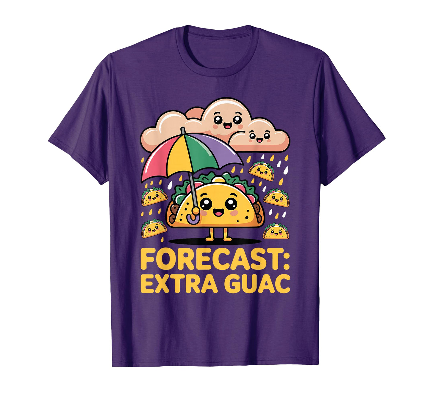 Forecast Extra Guac Adorable Taco Art T-Shirt