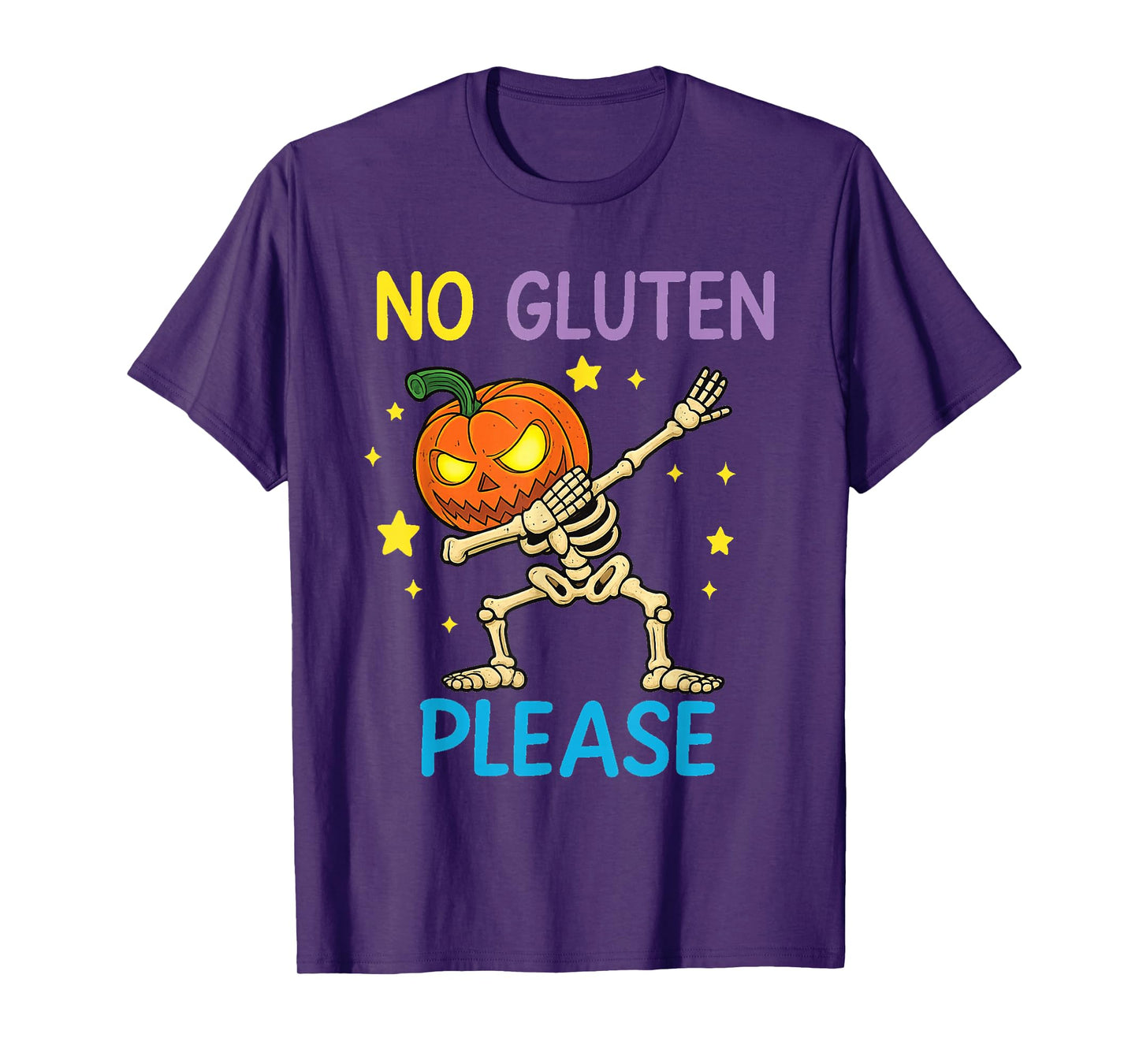 Celiac Disease Organic Paleo Funny Halloween Skeleton T-Shirt