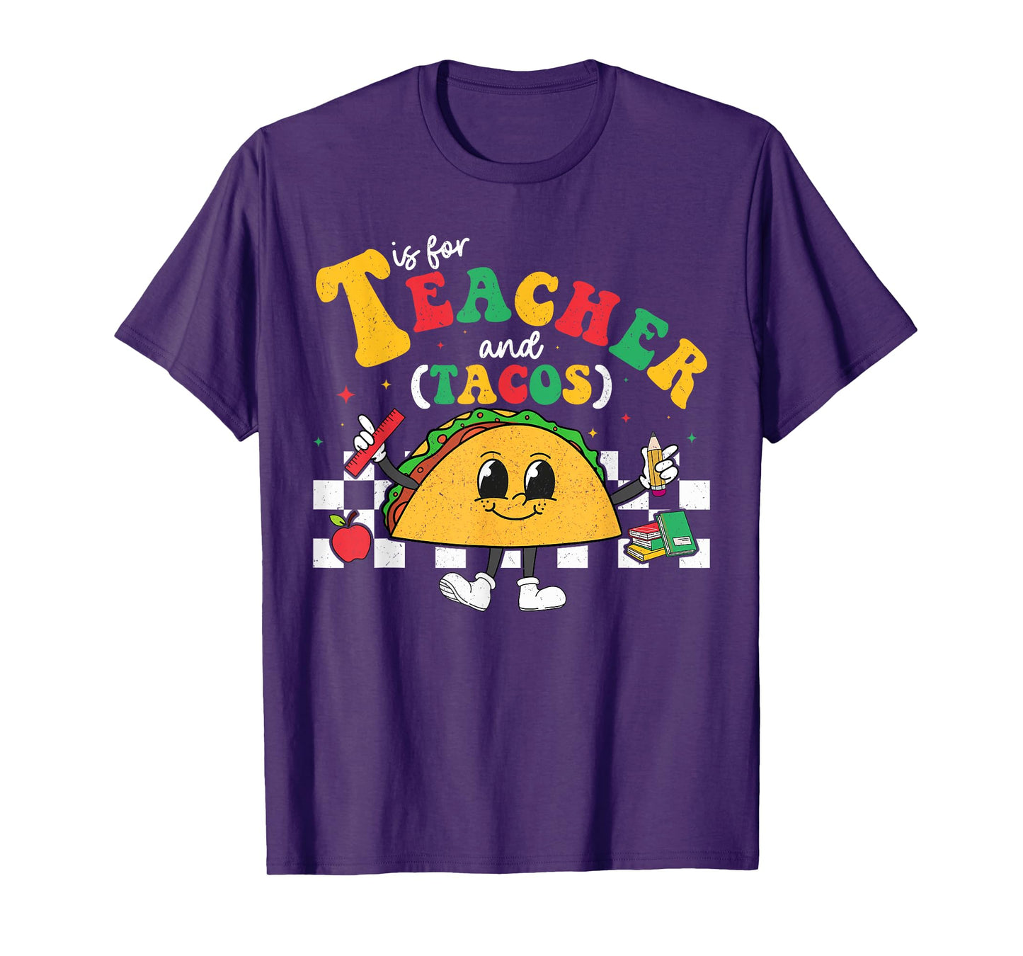T Is For Teacher and Taco Tuesday Cinco de Mayo Teacher Men Women Kids T-Shirt