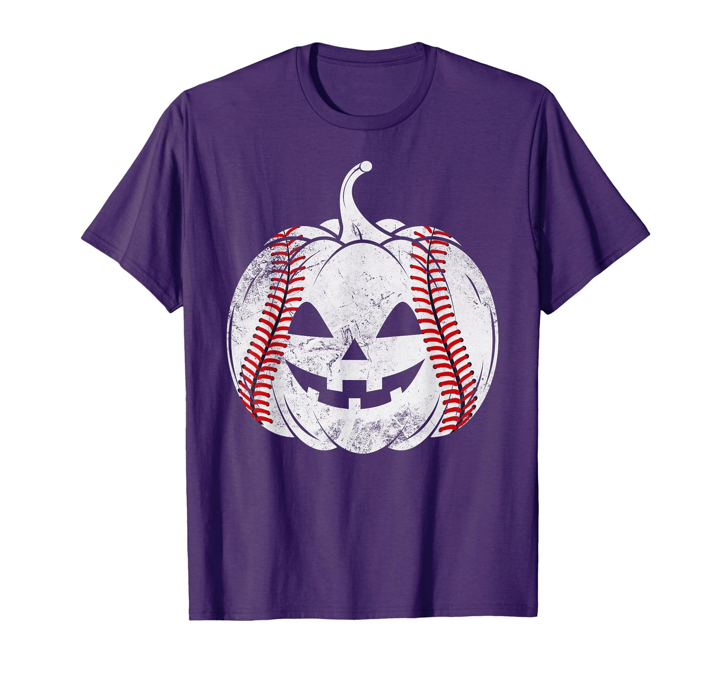 Baseball Player Funny Spooky Pumpkin Baseball Halloween T-Shirt