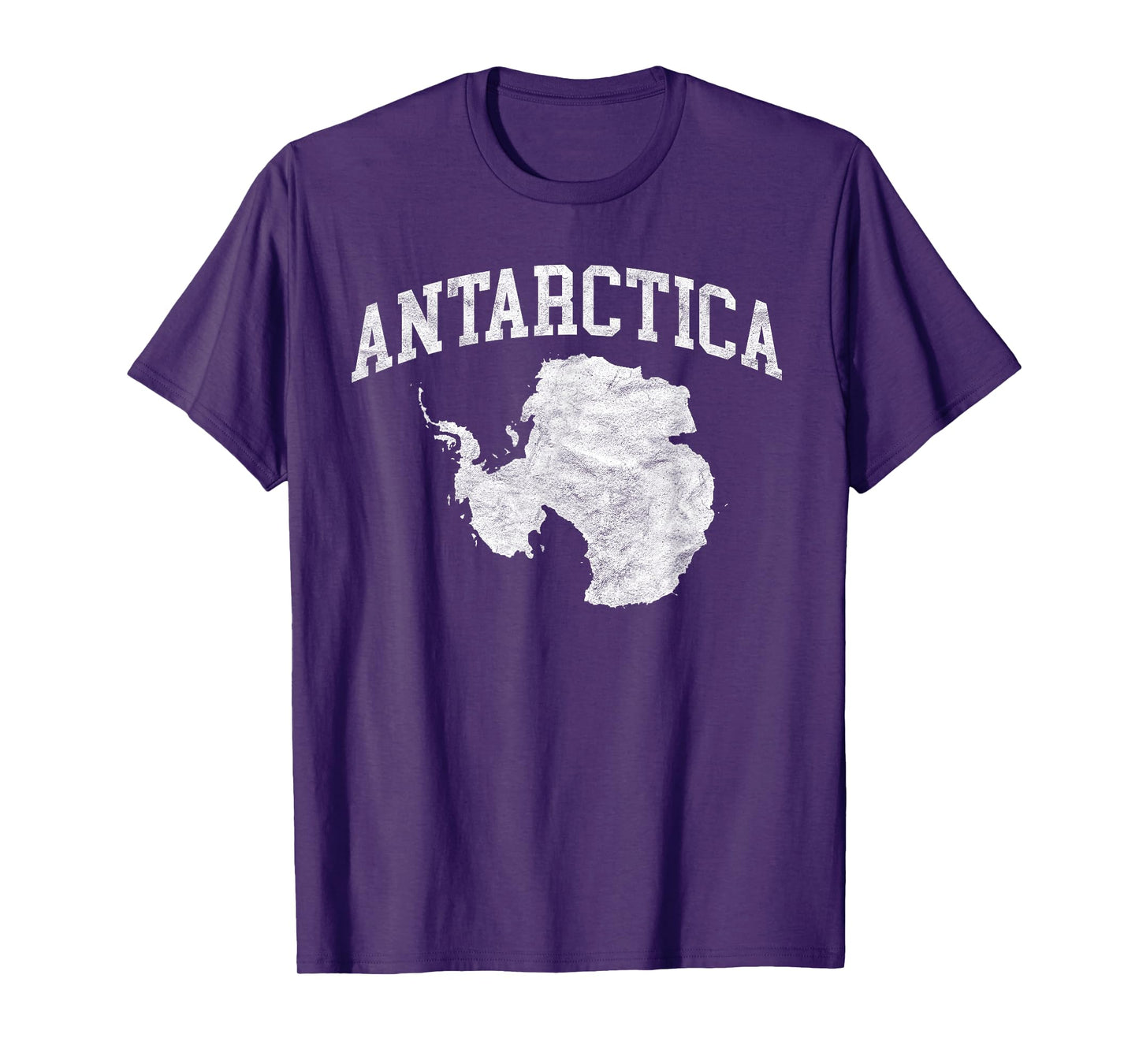 Antarctic Map Minimalist Distressed Vintage 80s T-Shirt