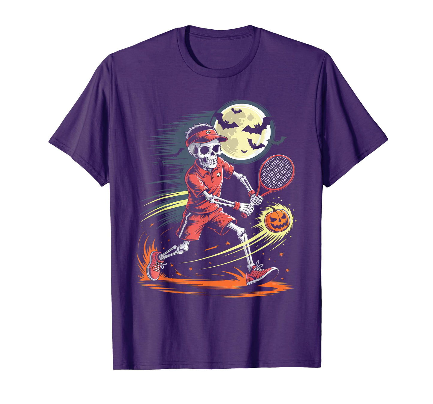 Skeleton Tennis Halloween - Spooky Season Tennis Player T-Shirt