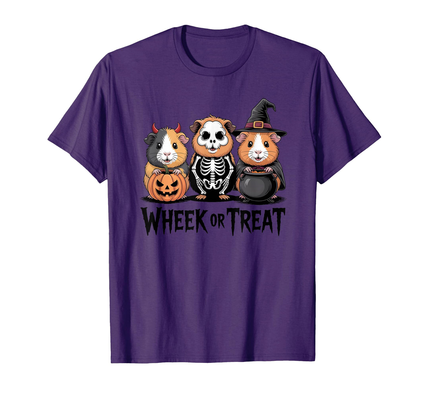 Vintage Halloween Guinea Pigs Wheek or Treat Spooky T-Shirt