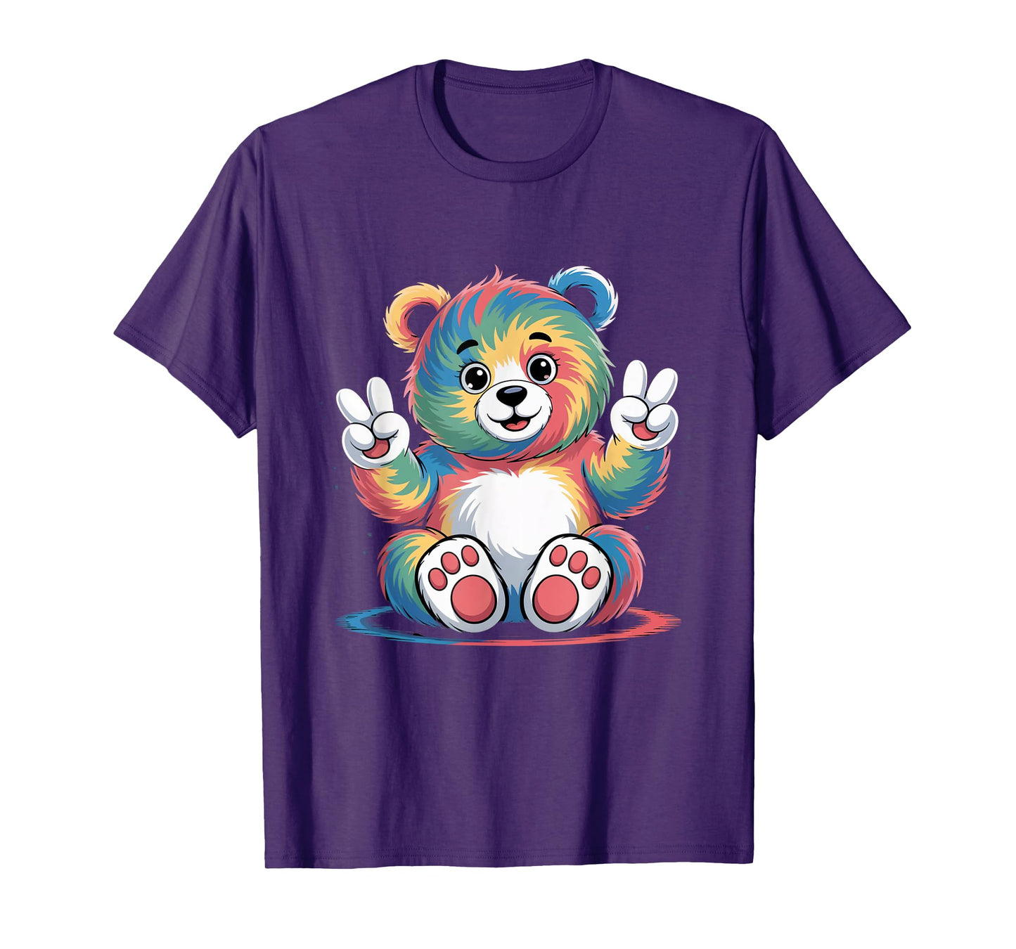 Bear Stuff Bears Tie Dye Frog Peace Sign Hippie Bear Lovers T-Shirt