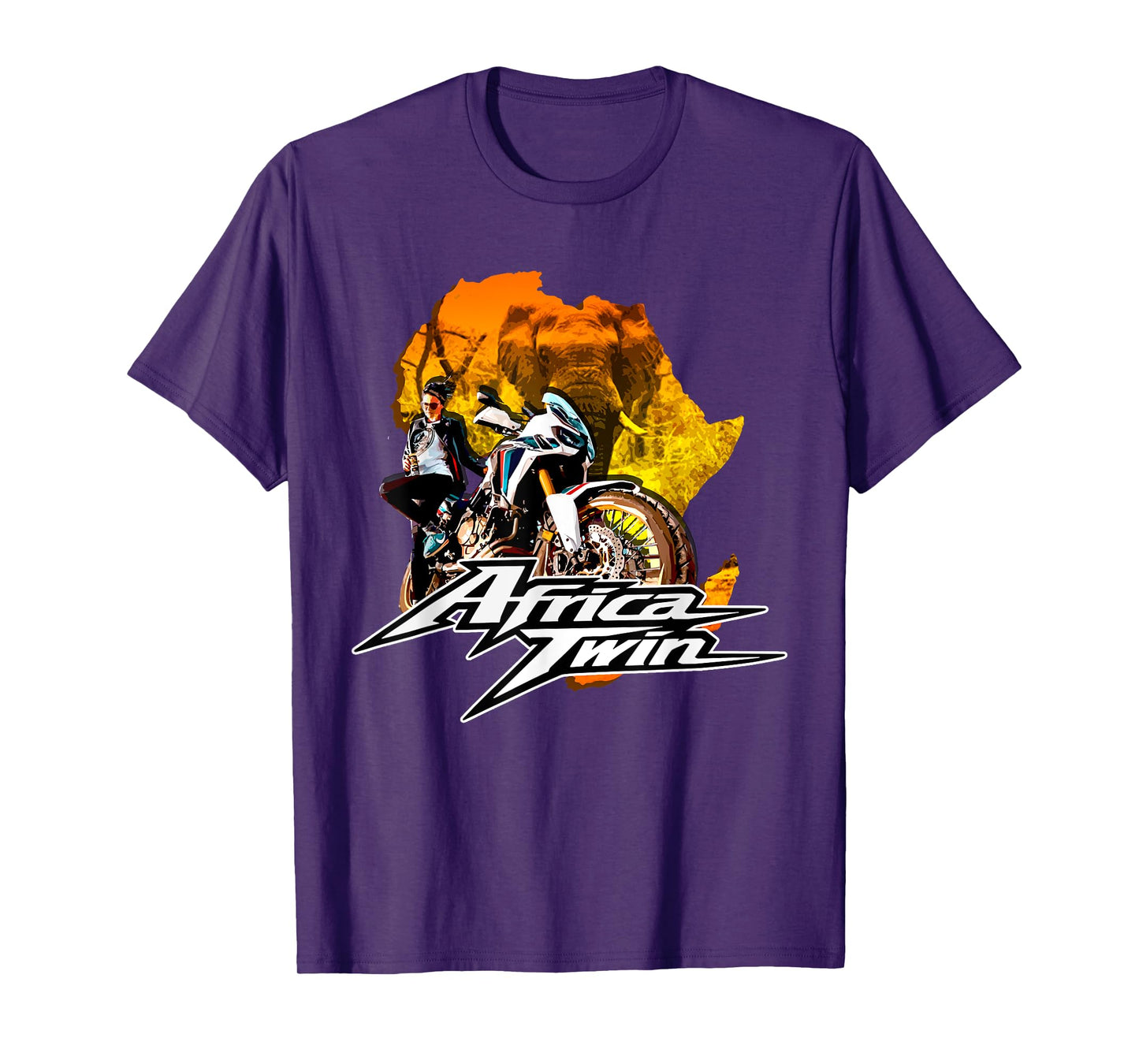 Africa Touring Twin Motorcycle Nature Woman T-Shirt