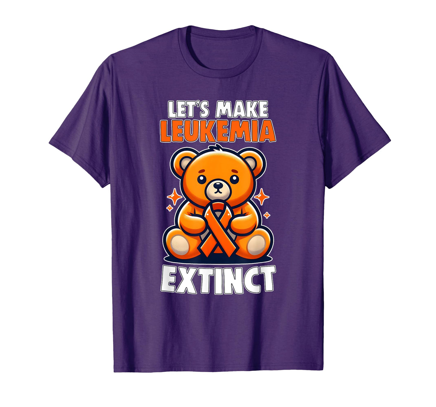 Leukemia Teddy Bear Orange Ribbon Hematologist Reptile T-Shirt
