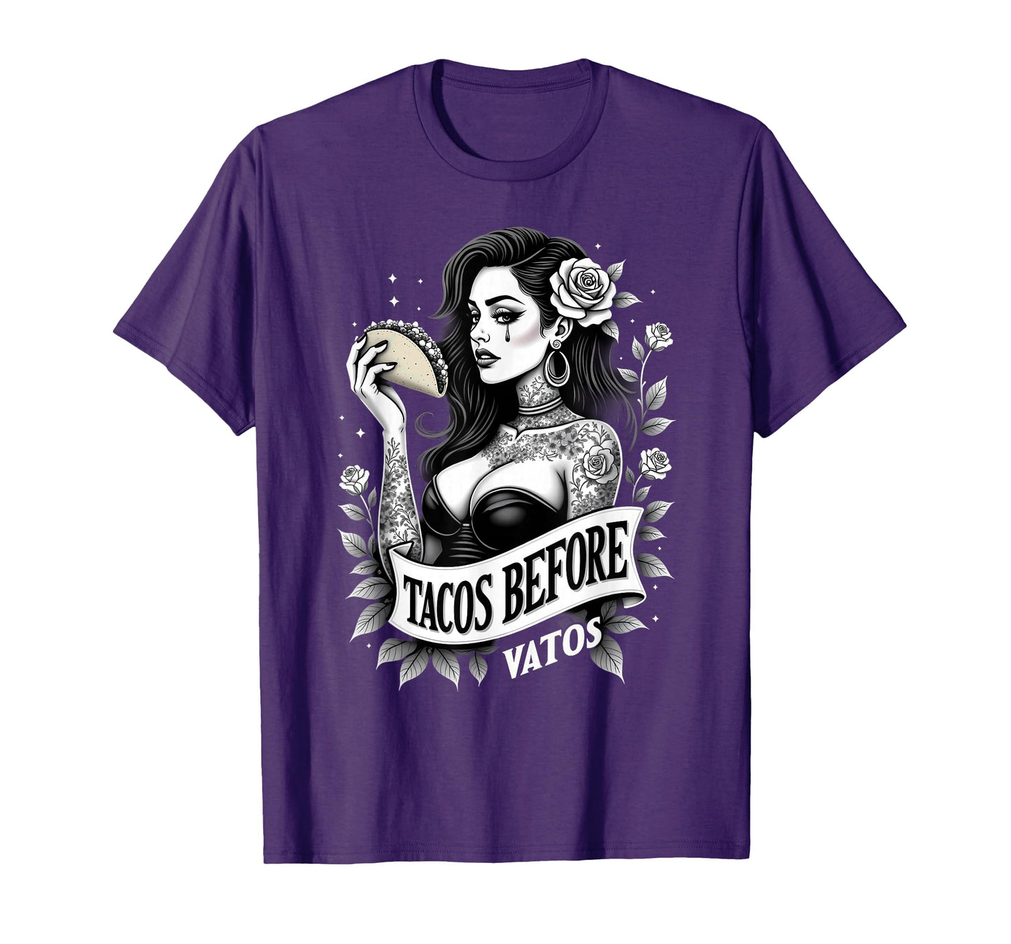 Sarcastic Spanish Mexican Tacos Before Vatos T-Shirt