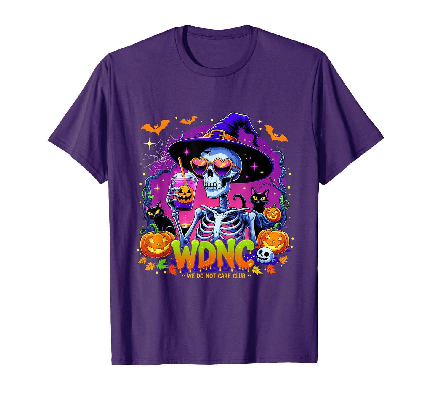 Proud Member WDNC We Do Not Care Club Skeleton Halloween T-Shirt