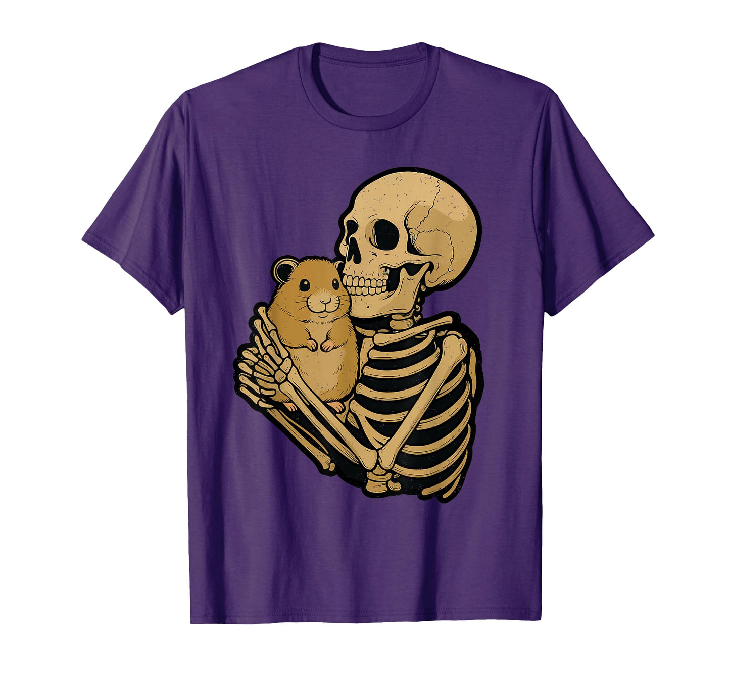 Skeleton Hamster Halloween Rodent Animal Wildlife Spooky T-Shirt