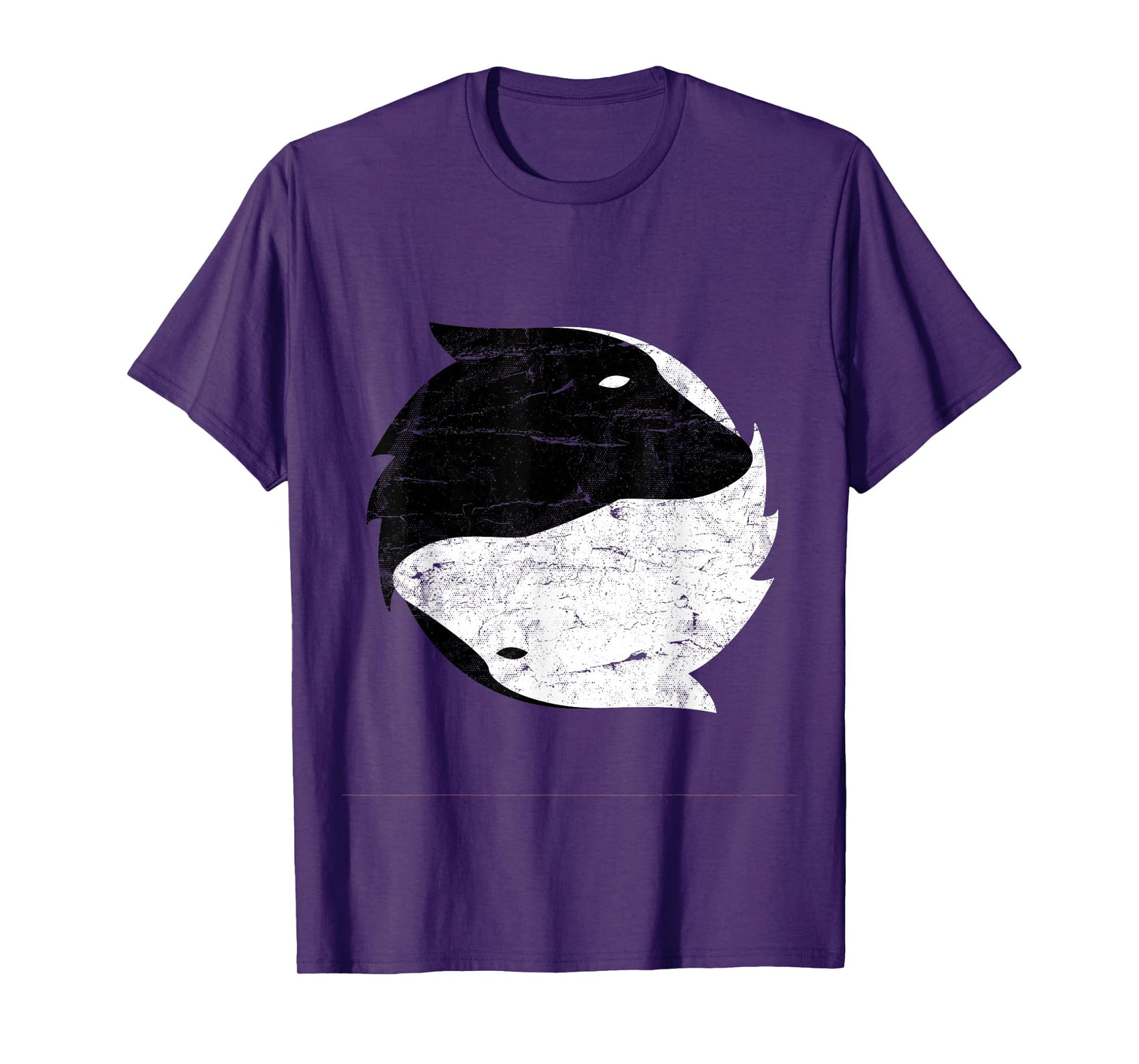 Yin Yang Wolf Shirt T-Shirt Gift Dog Spiritual T-Shirt