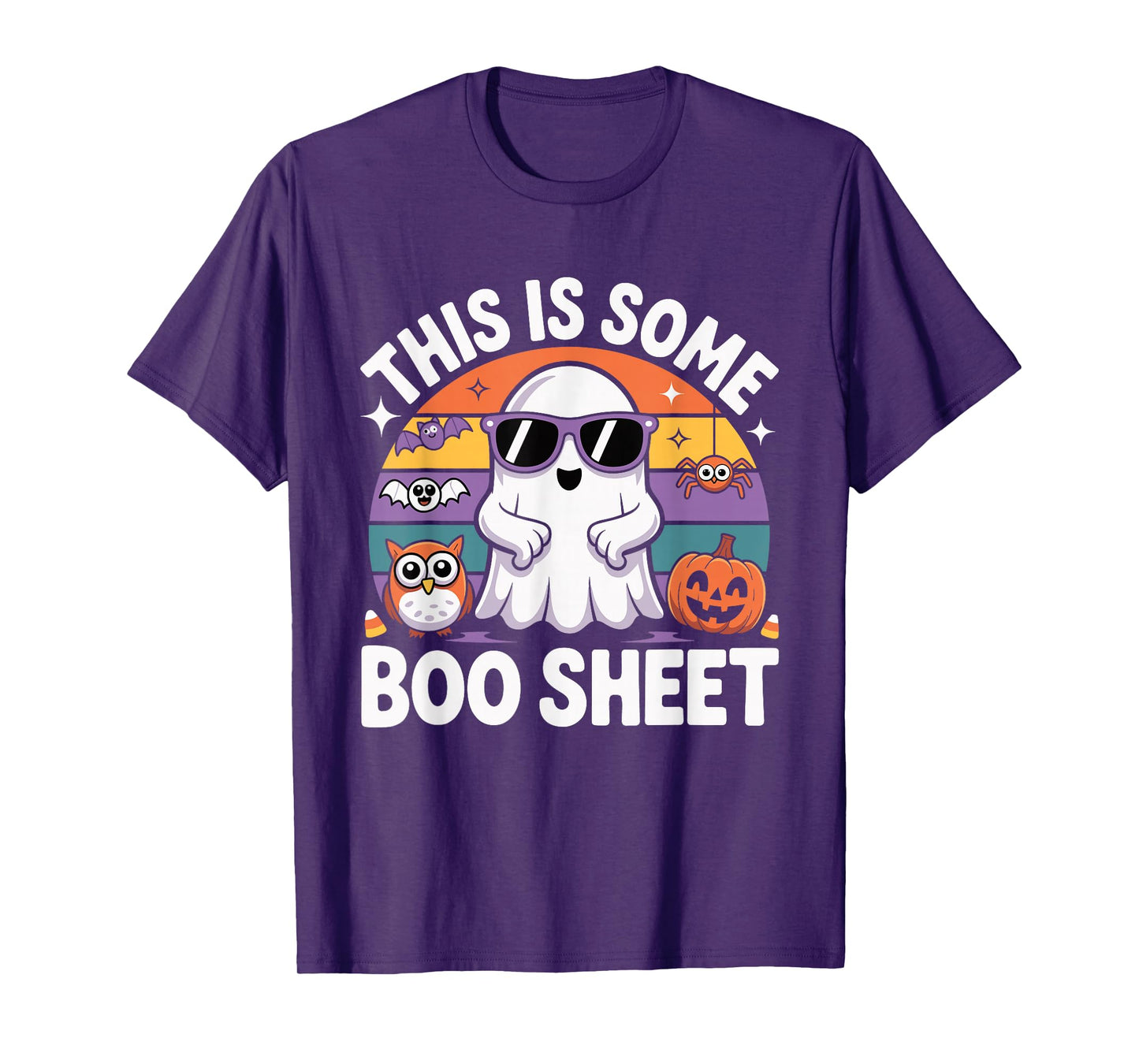 Retro Halloween Costume This is Boo Sheet Ghost Men Women T-Shirt