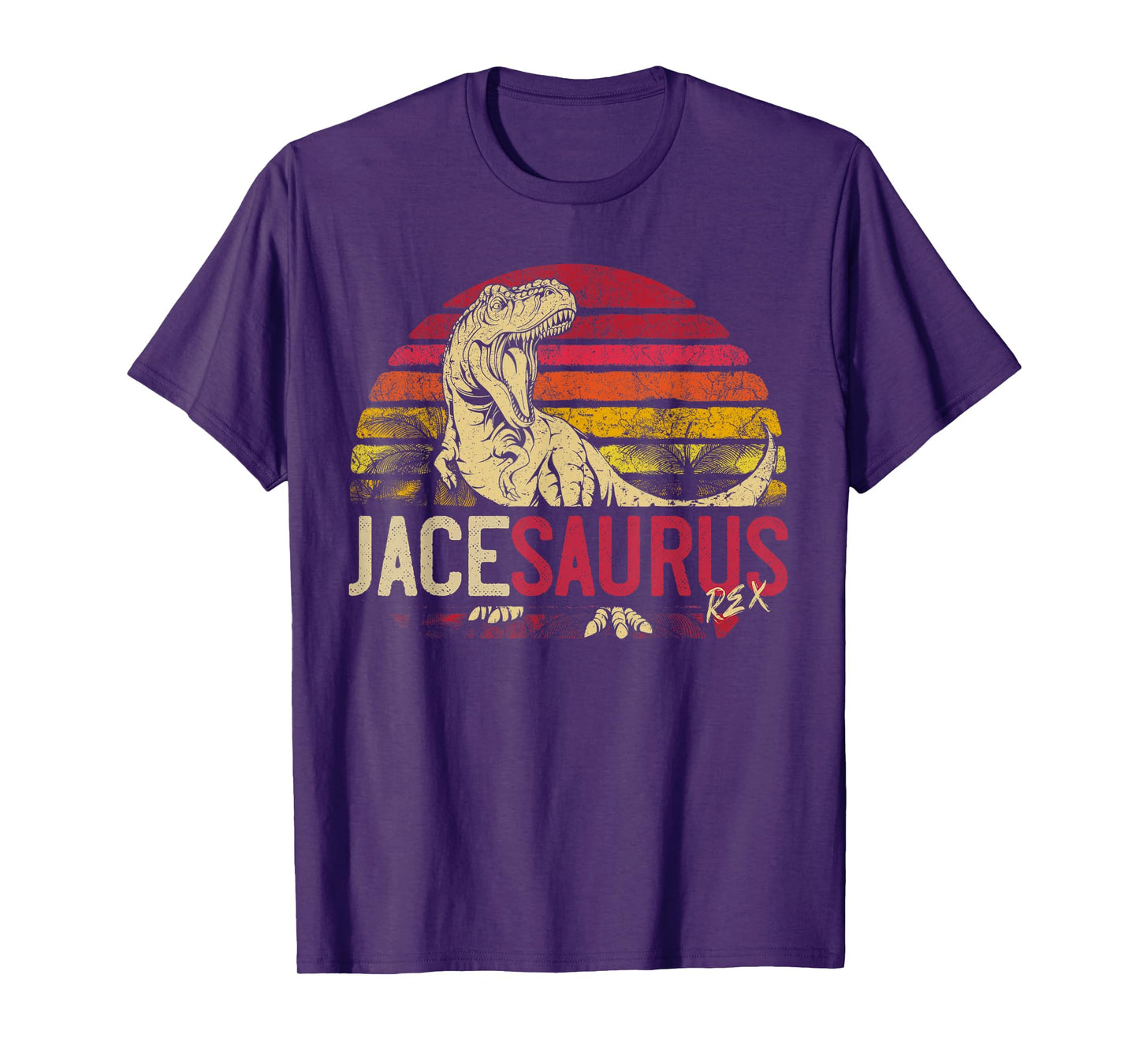Jace Saurus Funny Personalized Dinosaur T Rex Name Boys Gift T-Shirt