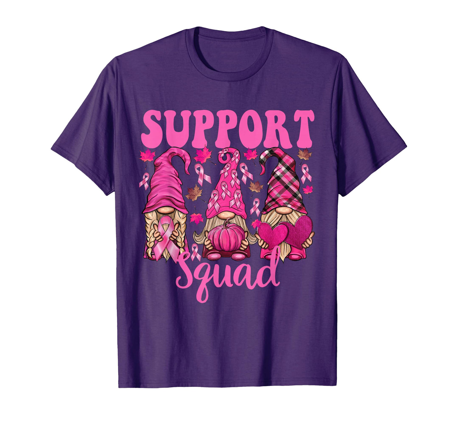 Breast Cancer Shirt for Women Gnomes Support Squad Gnomies T-Shirt