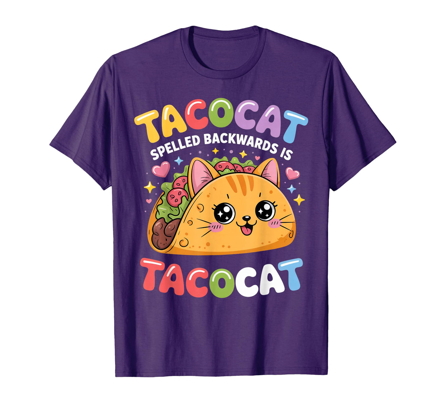 Tacocat Spelled Backwards is Taco cat Kawaii Birthday Party T-Shirt