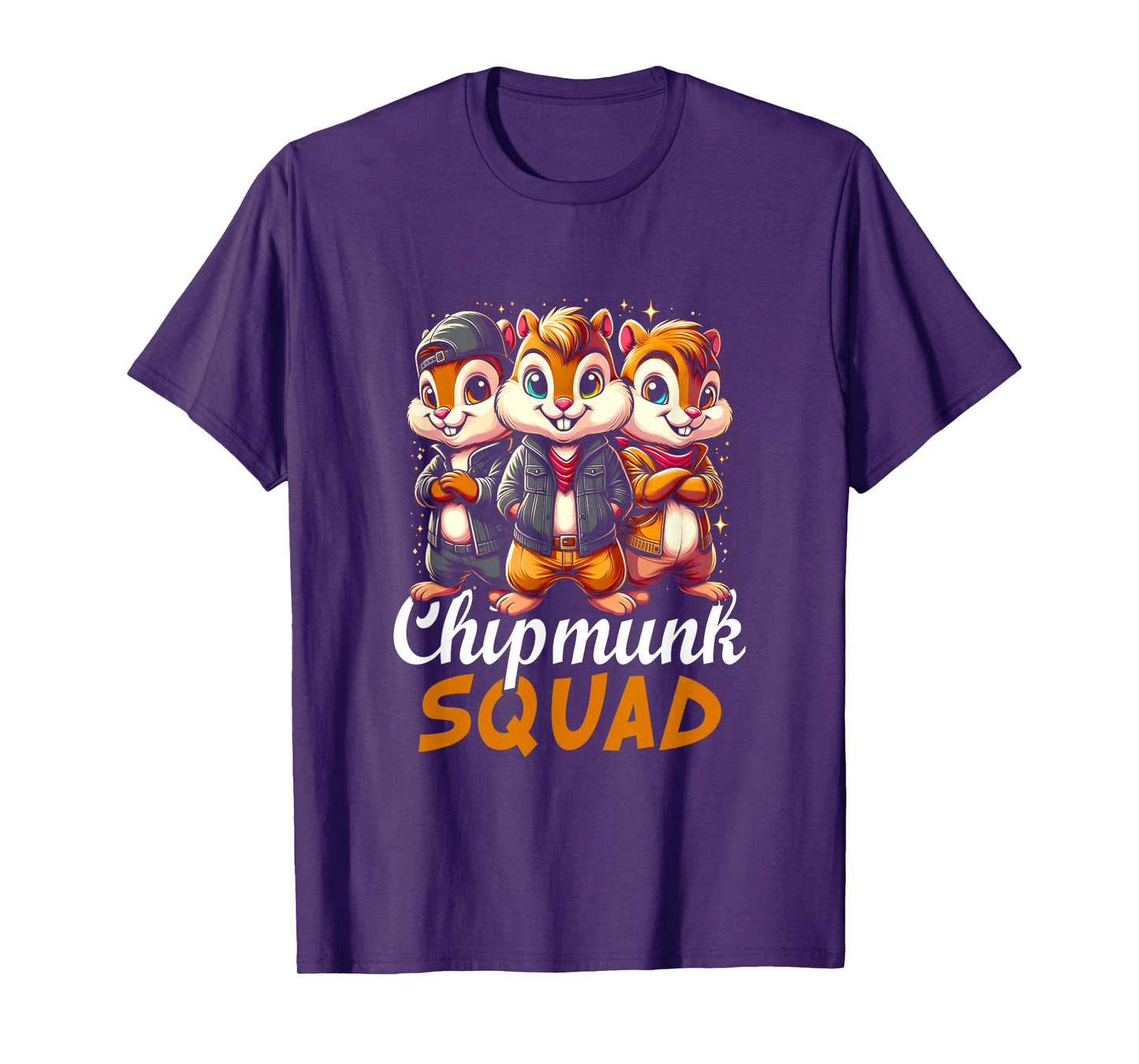Chipmunk Squad For Chipmunk Lover Cartoon Style Character T-Shirt