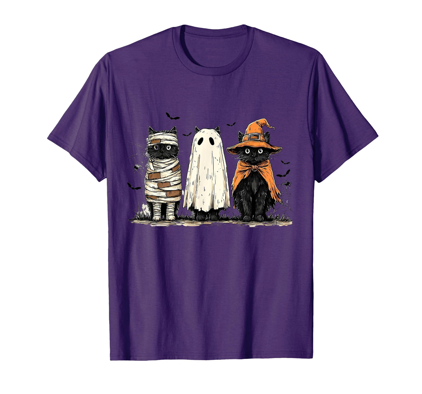Cat Pumpkin, Ghots Cat, Halloween Cat Mama Shirt, Autumn Cat T-Shirt