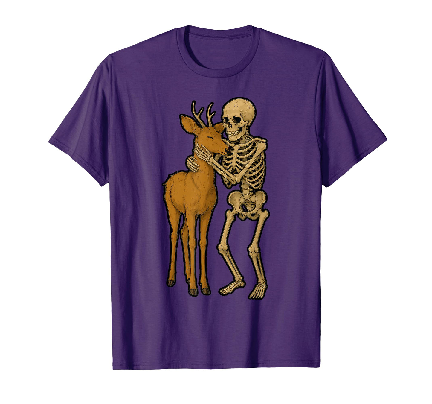 Skeleton Deer Halloween Zoo Animal Wildlife Spooky T-Shirt