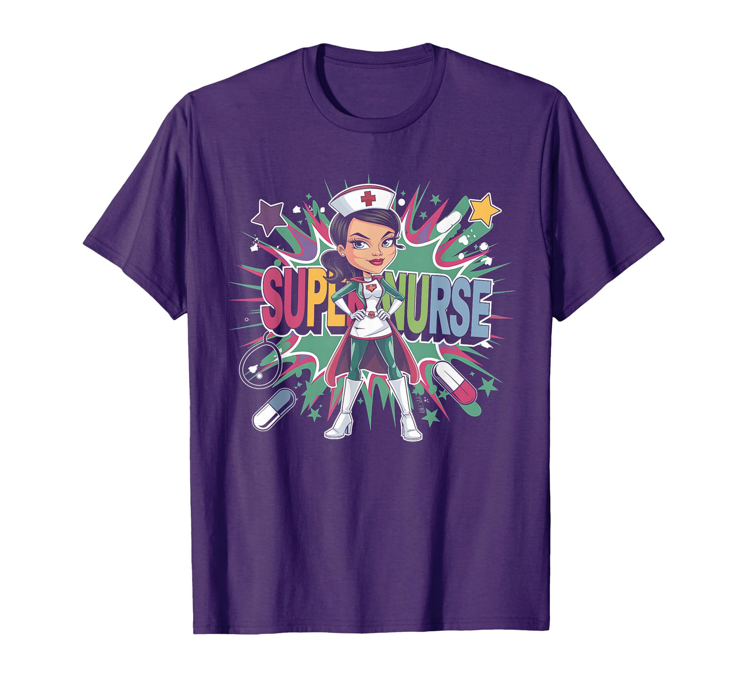 Nurse Superhero Nursing RN LPN Medical Humor Appreciation T-Shirt